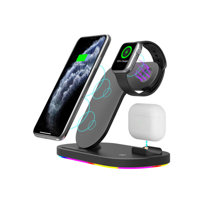 3-in-1 Magnetic Wireless Charging Station – For iPhone, Apple Watch & AirPods
